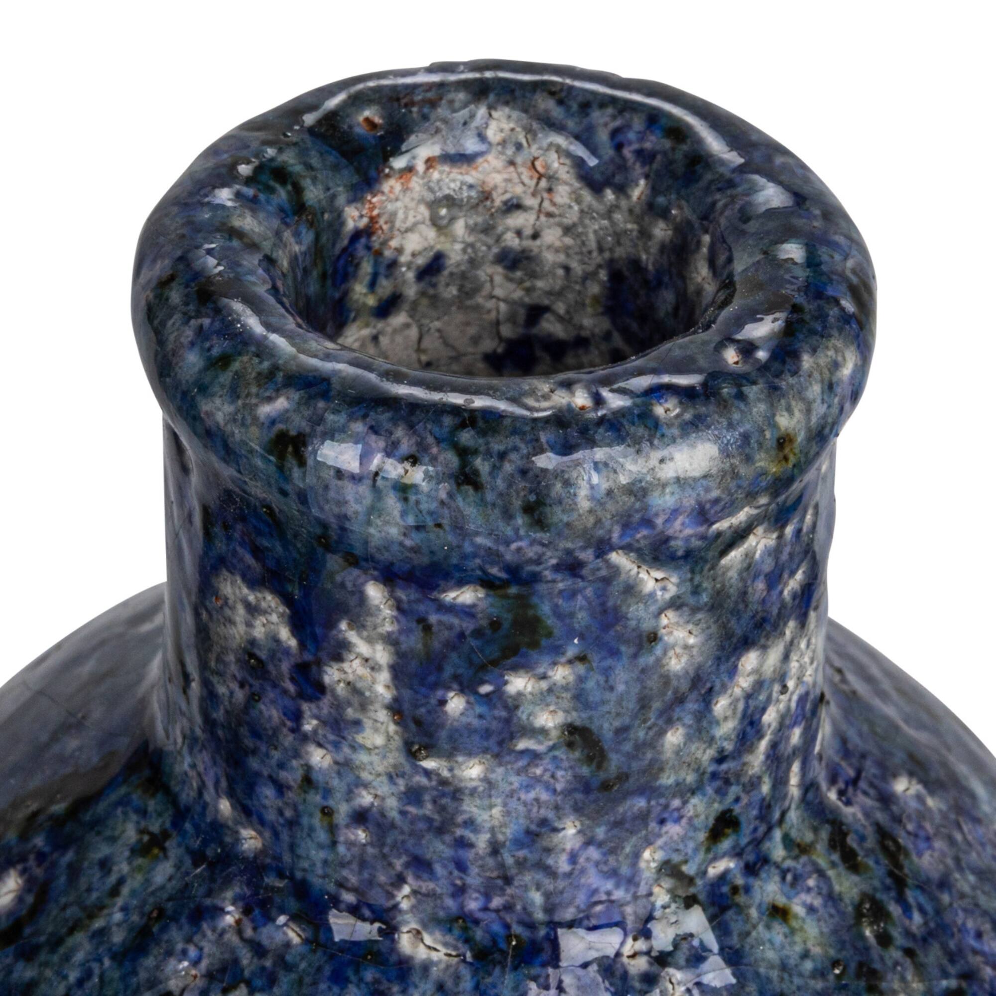 Hello Honey® Navy Terra Cotta Vase Set with Crackle Glaze